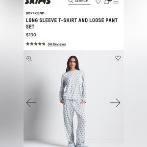 SKIMS Holiday collections Boyfriend PJ set